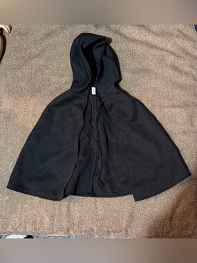 American Girl Doll Black Hooded Cape with Ties